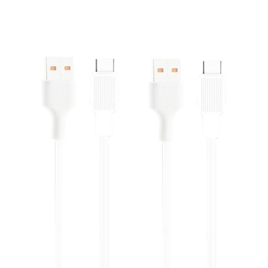 کابل تبدیل USB به USB -C دبلیو یو دبلیو (Wuw) مدل X128 به طول 1m بسته 2 عددی