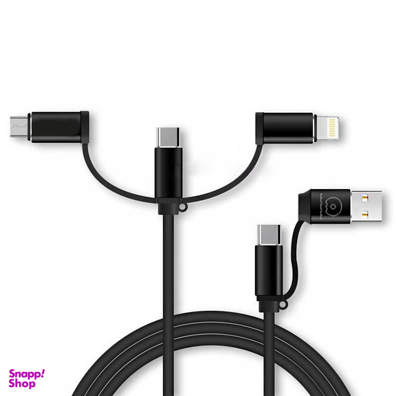 کابل تبدیل USB به Lightning / Micro USB / USB-C دبلیو یو دبلیو (Wuw) مدل X105 به طول 1m