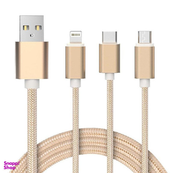 کابل تبدیل USB به Lightning/USB-C/Micro USB مودم کت (Modem Cat) مدل C08 به طول 1.2m