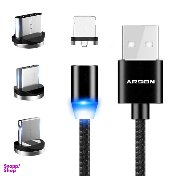 کابل تبدیل USB به Micro USB/ Lightning /USB-C آرسون (Arson) مدل An-M33 به طول 1m