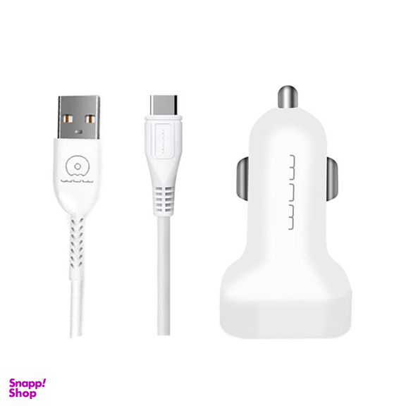شارژر فندکی دبلیو یو دبلیو (Wuw) مدل T22 به همراه کابل تبدیل Lightning