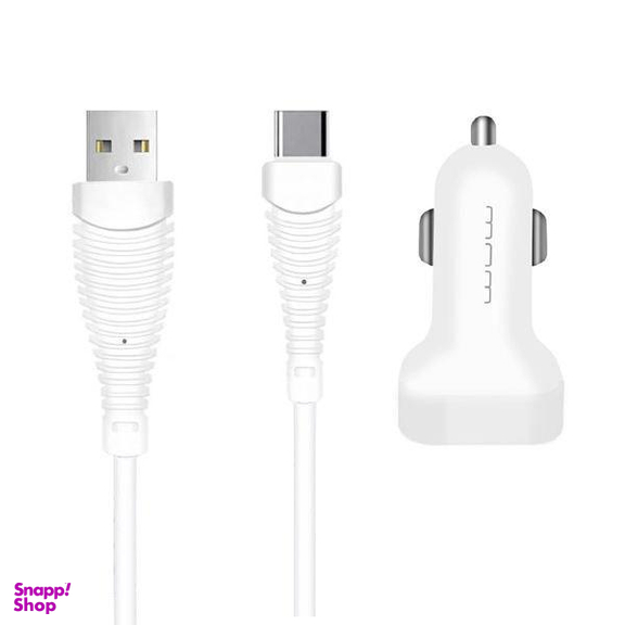 شارژر فندکی دبلیو یو دبلیو (Wuw) مدل T21 به همراه کابل تبدیل Micro USB