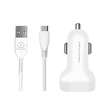 شارژر فندکی دبلیو یو دبلیو (Wuw) مدل T22 به همراه کابل تبدیل Micro USB