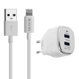 شارژر دیواری باوین (Bavin) مدل Pc563Y به همراه کابل تبدیل Lightning