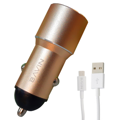 شارژر فندکی باوین (Bavin) مدل Pc376 به همراه کابل تبدیل Micro USB