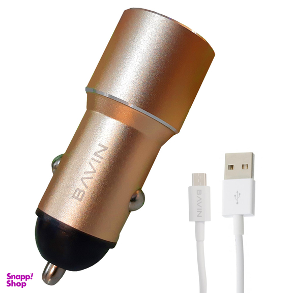 شارژر فندکی باوین (Bavin) مدل Pc376 به همراه کابل تبدیل Micro USB