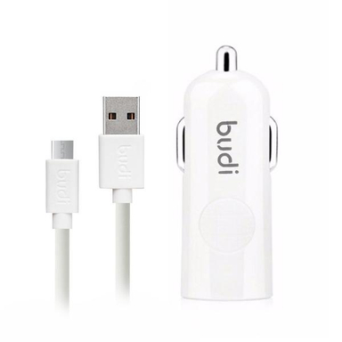 شارژر فندکی بودی (Budi) مدل M8J062M به همراه کابل تبدیل Micro USB