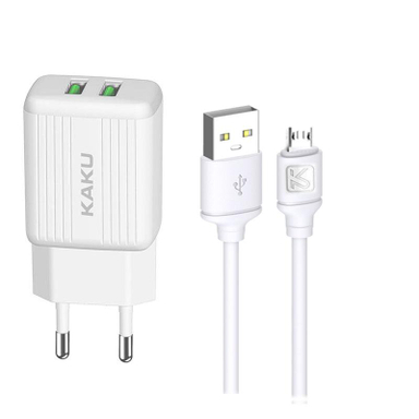 شارژر دیواری کاکو (Kaku) مدل Ksc-373 به همراه کابل تبدیل Micro USB
