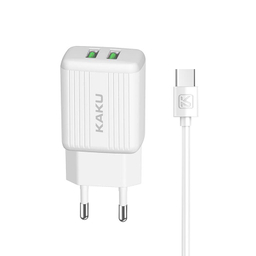شارژر دیواری کاکو (Kaku) مدل Ksc-373 به همراه کابل تبدیل USB-C