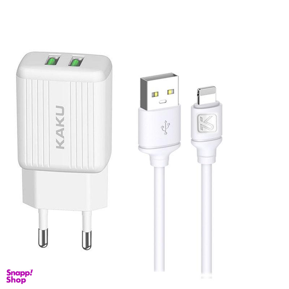 شارژر دیواری کاکو (Kaku) مدل Ksc-373 به همراه کابل تبدیل Lightning