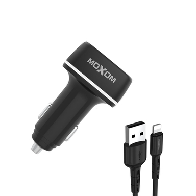 شارژر فندکی موکسوم (Moxom) مدل Vc01 به همراه کابل تبدیل Lightning