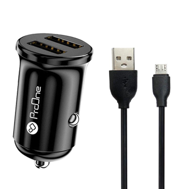 شارژر فندکی پرو وان (ProOne) مدل Pcg12 به همراه کابل تبدیل Micro USB