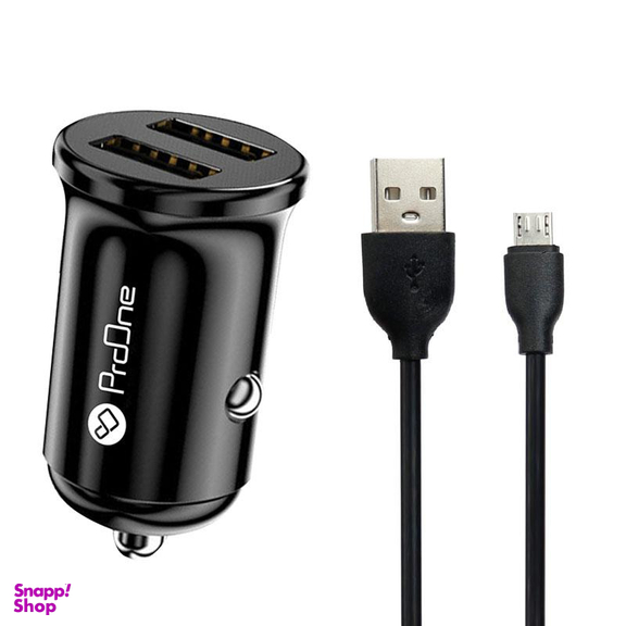 شارژر فندکی پرو وان (ProOne) مدل Pcg12 به همراه کابل تبدیل Micro USB