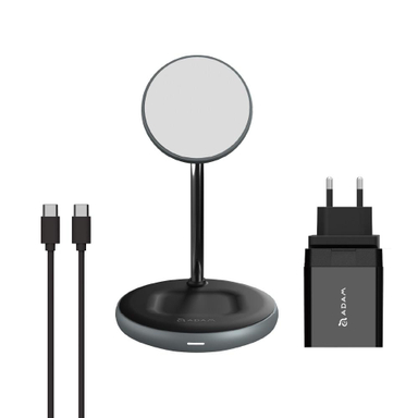 شارژر بی سیم آدام المنتس (Adam Elements) مدل Omnia M2 به همراه شارژر دیواری و کابل تبدیل USB-C