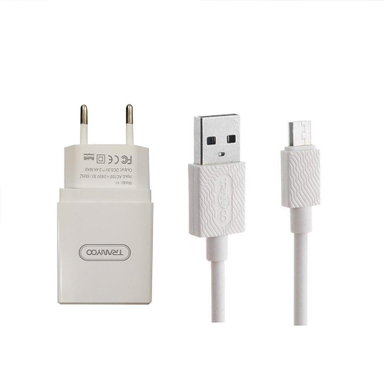 شارژر دیواری ترانیو (Tranyoo) مدل V11 به همراه کابل تبدیل Micro USB