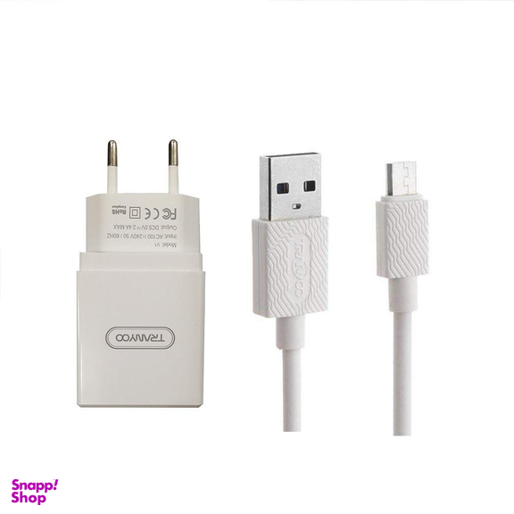 شارژر دیواری ترانیو (Tranyoo) مدل V11 به همراه کابل تبدیل Micro USB
