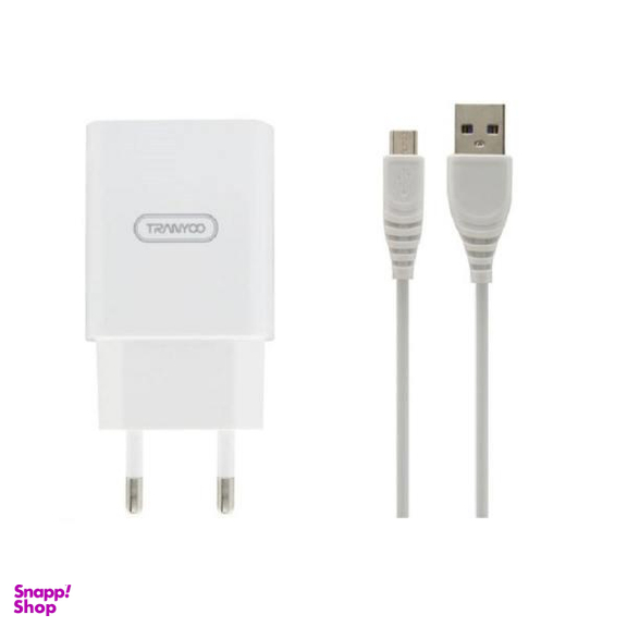 شارژر دیواری ترانیو (Tranyoo) مدل V80 به همراه کابل تبدیل Micro USB
