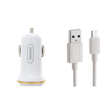 شارژر فندکی ترانیو (Tranyoo) مدل C11 همراه به همراه کابل تبدیل Micro USB