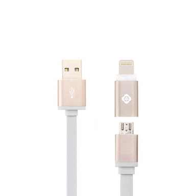 کابل تبدیل USB به Micro USB / Lightning توتو (Totu) مدل Tks-1200 به طول 1.2m
