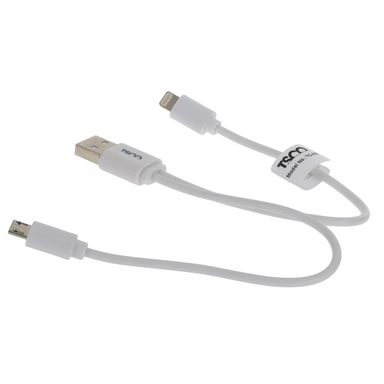 کابل تبدیل USB به micro USB و Lightning تسکو (Tsco) مدل Tc-A28 به طول 20cm