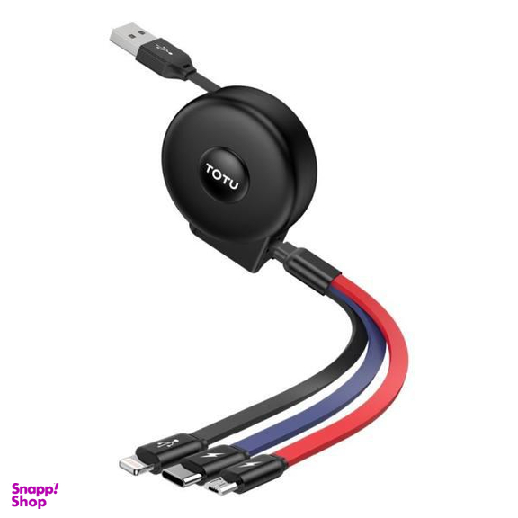 کابل تبدیل USB به Lightning/USB-C/Micro USB توتو (Totu) مدل Bb3B به طول 1m