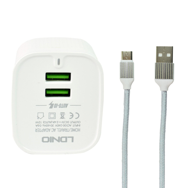 شارژر دیواری الدینیو (Ldino) مدل A201 به همراه کابل تبدیل Micro USB