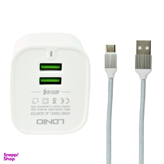 شارژر دیواری الدینیو (Ldino) مدل A201 به همراه کابل تبدیل Micro USB