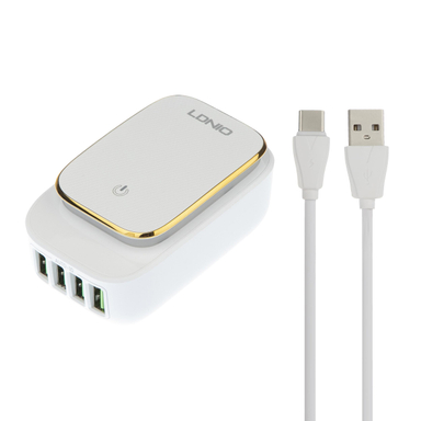 شارژر دیواری الدینیو (Ldino) مدل A4405 به همراه کابل تبدیل USB-C