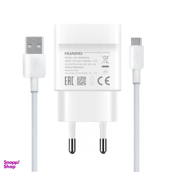شارژر دیواری هوآوی (Huawei) مدل Hw-059200Ehq به همراه کابل تبدیل Micro USB