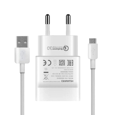 شارژر دیواری هوآوی (Huawei) مدل Hw-059200Ehq-Qc3 به همراه کابل تبدیل Micro USB