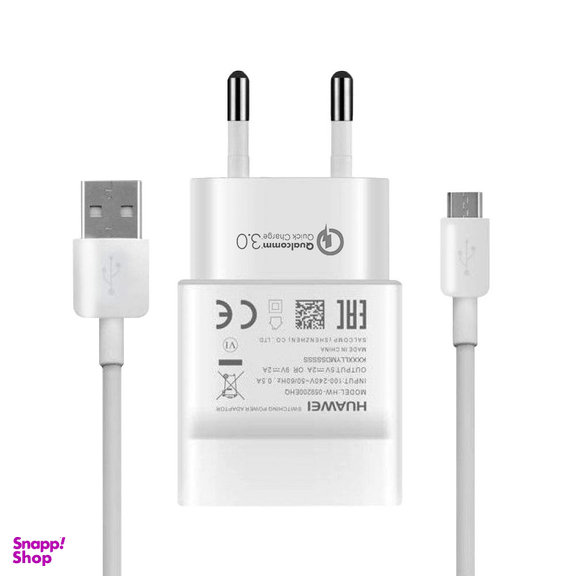 شارژر دیواری هوآوی (Huawei) مدل Hw-059200Ehq-Qc3 به همراه کابل تبدیل Micro USB
