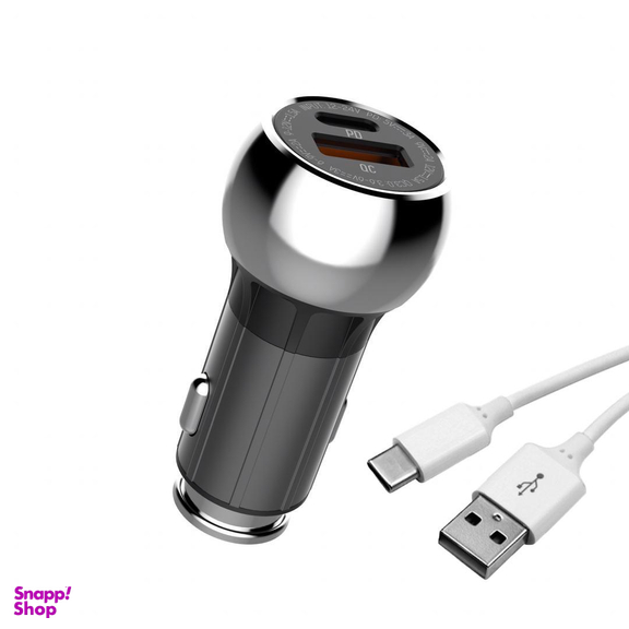 شارژر فندکی الدینیو (Ldino) مدل C1 به همراه کابل تبدیل USB-C