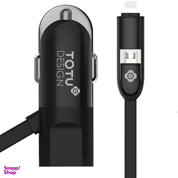 شارژر فندکی توتو (Totu) مدل Good Partner همراه با کابل Lightning و Micro USB