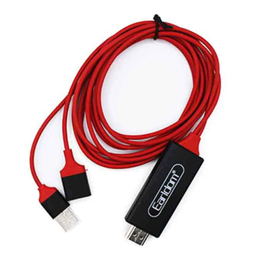 کابل HDMI و شارژ ارلدام مدل ET W8 طول 2m قرمز