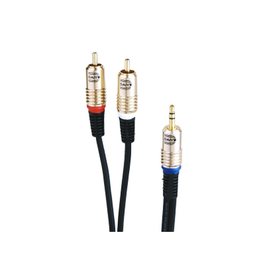 کابل تبدیل صدا 3.5mm استریو به دو فیش RCA دایو (Daiyo) مدل TA5504 طول 2m