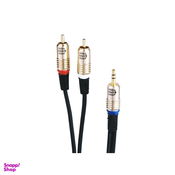 کابل تبدیل صدا 3.5mm استریو به دو فیش RCA دایو (Daiyo) مدل TA5504 طول 2m