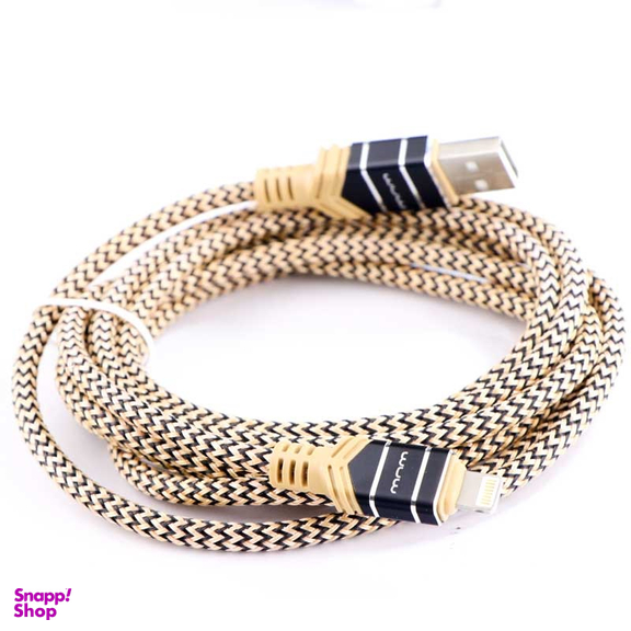 کابل شارژ USB به لایتنینگ دبلیو یو دبلیو مدل کنفی سرفلزی کیف دار