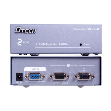 اسپلیتر VGA دو پورت دیتک (Dtech) مدل DT 7252