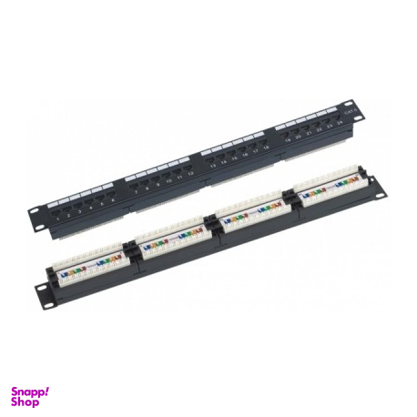پچ پنل 24 پورت همراه با کیستون مدل Cat6 UTP کی نت (K Net)