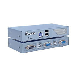سوییچ KVM دو پورت PS2 و USB دیتک (Dtech) مدل DT 8021
