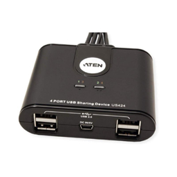 سوییچ چهار پورت USB کی وی ام (KVM) مدل ATEN US424