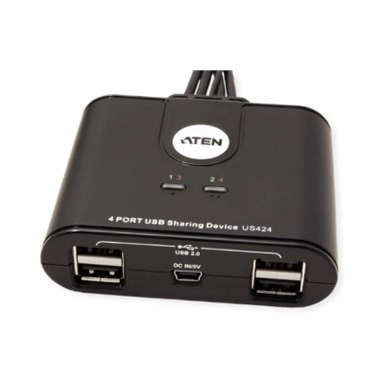 سوییچ چهار پورت USB کی وی ام (KVM) مدل ATEN US424