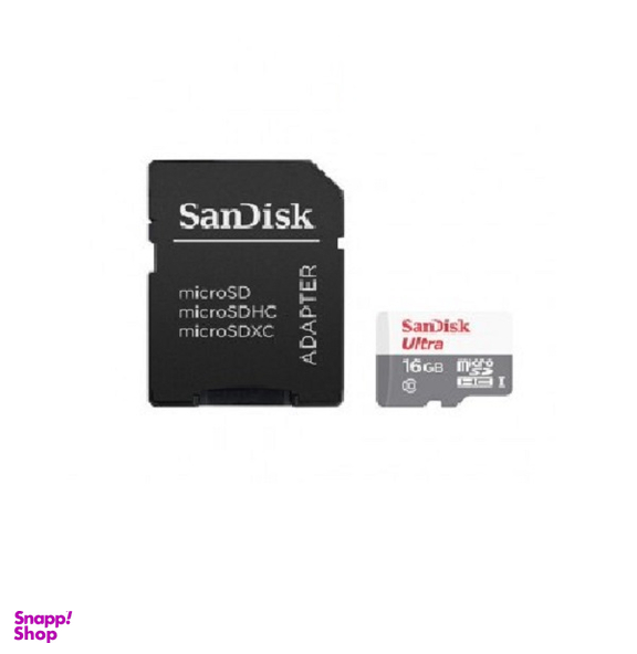 کارت حافظه MicroSDHC سن دیسک (Sandisk) مدل Ultra A1 ظرفیت 16GB همراه آداپتور SD