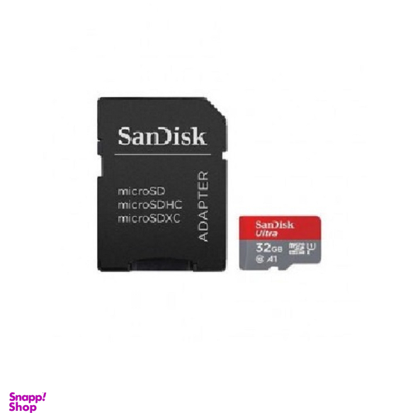 کارت حافظه MicroSDHC سن دیسک (Sandisk) مدل Ultra A1 ظرفیت 32GB همراه آداپتور SD