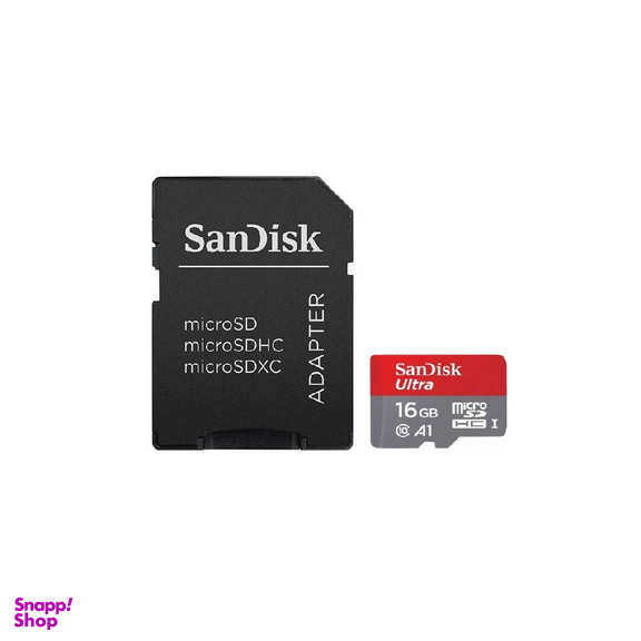 کارت حافظه MicroSDXC سن دیسک (Sandisk) مدل Ultra A1 کلاس 10 استاندارد UHS I سرعت 98MBps ظرفیت 16 گیگابایت