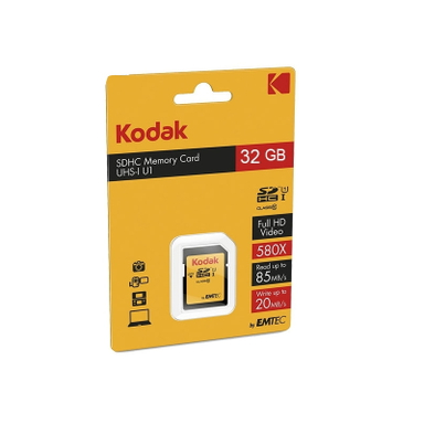 کارت حافظه کداک (Kodak) مدل Emtec UHS I U1 Class 10 85MBps 580X SDHC ظرفیت 32GB
