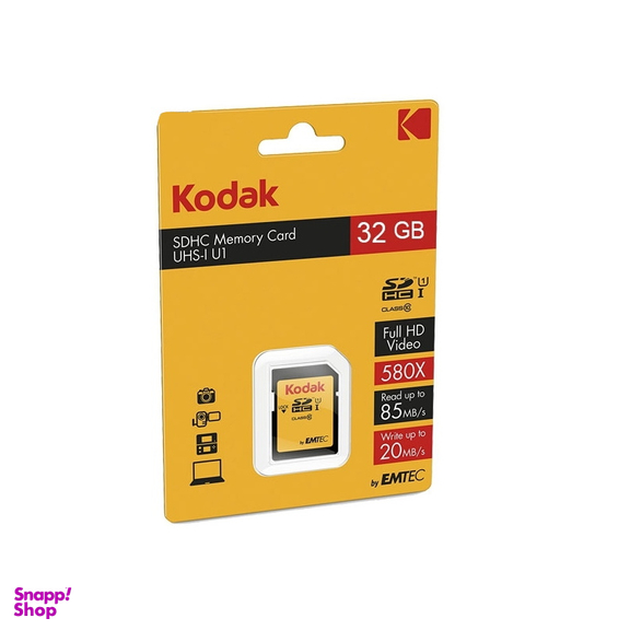کارت حافظه کداک (Kodak) مدل Emtec UHS I U1 Class 10 85MBps 580X SDHC ظرفیت 32GB