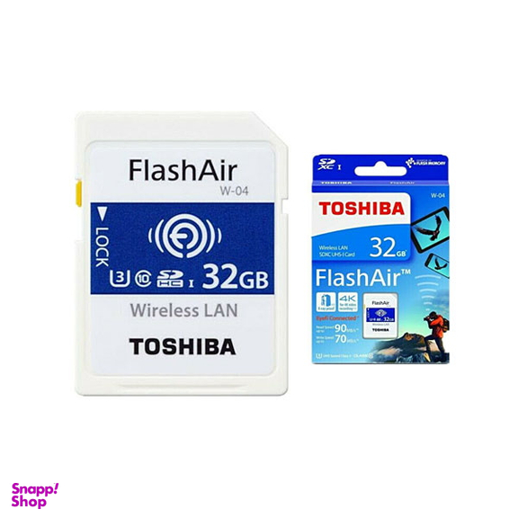 کارت حافظه‌ی SD توشیبا (Toshiba) با قابلیت انتقال بی‌ سیم اطلاعات ظرفیت 32GB