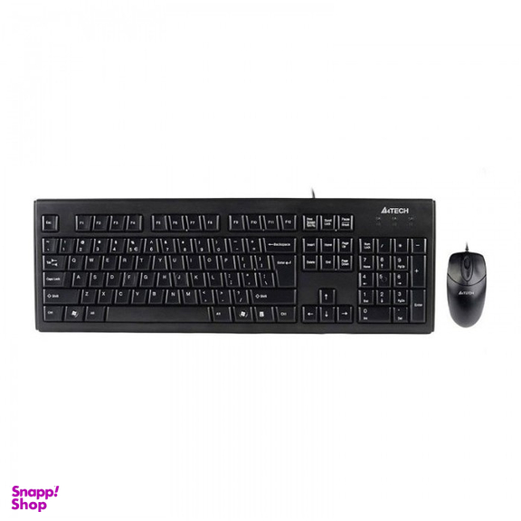 کیبورد و ماوس با سیم ای فورتک (A 4 Tech) مدل KR 8372 با حروف فارسی