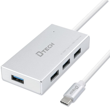 هاب 4 پورت typec به USB3 دیتک (Dtech) مدل DT 3308T